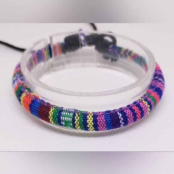 Men's bracelet striped punk new e79 - Picture 1 of 1